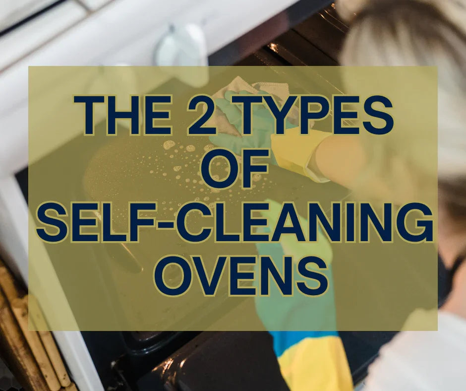 Self-cleaning ovens guide with person cleaning oven interior