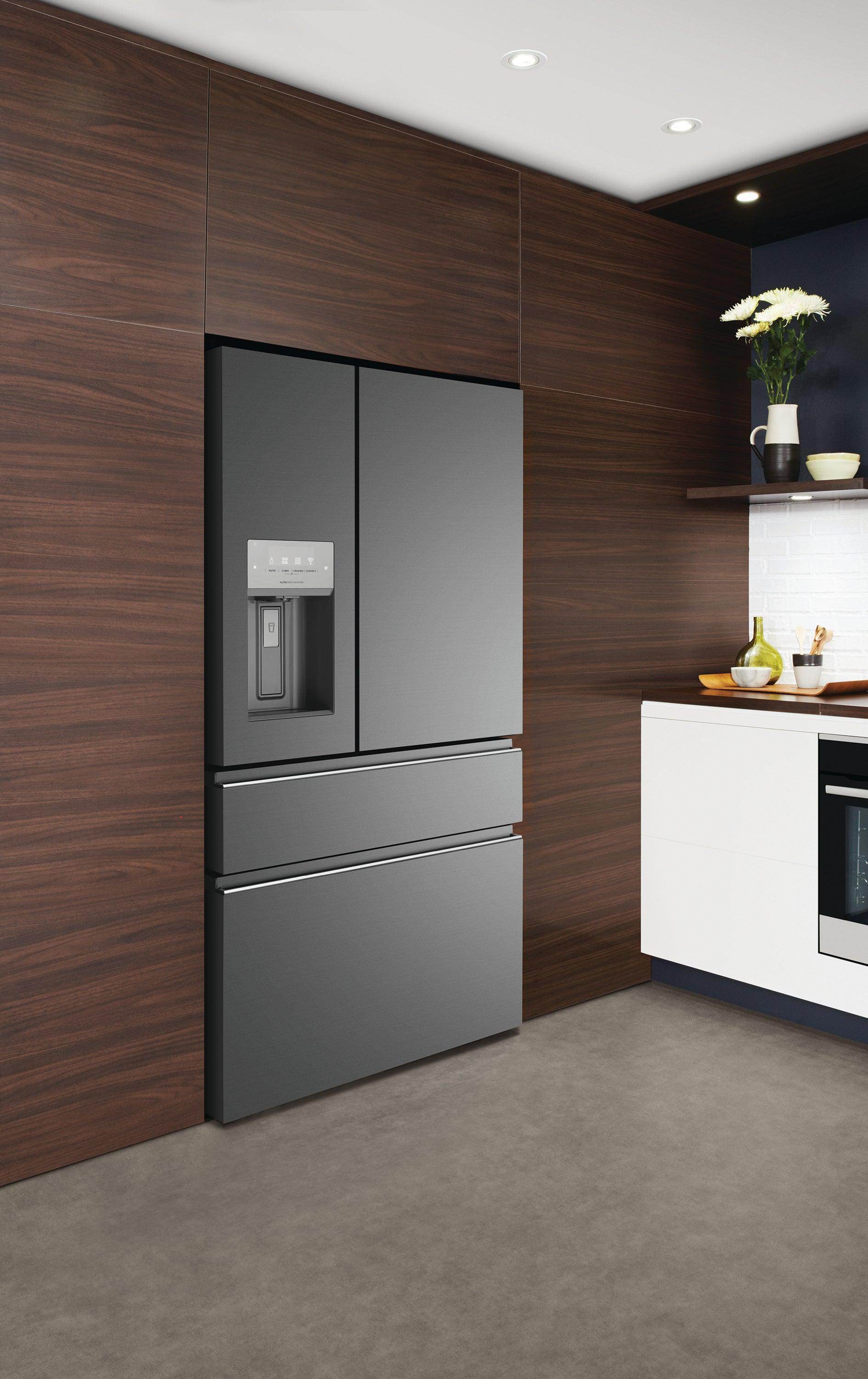 Falcon premium European Glass Black Upright 1100mm Induction Cooker in modern kitchen