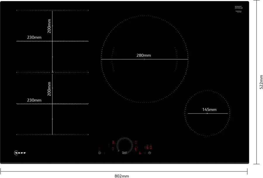 Neff 80cm Flex Induction Cooktop - N70 T68FHE4L0