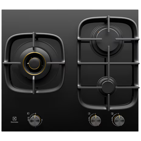 Electrolux 60cm 3 burner with wok Gas cooktop - EHG635BE *Ex-Display*