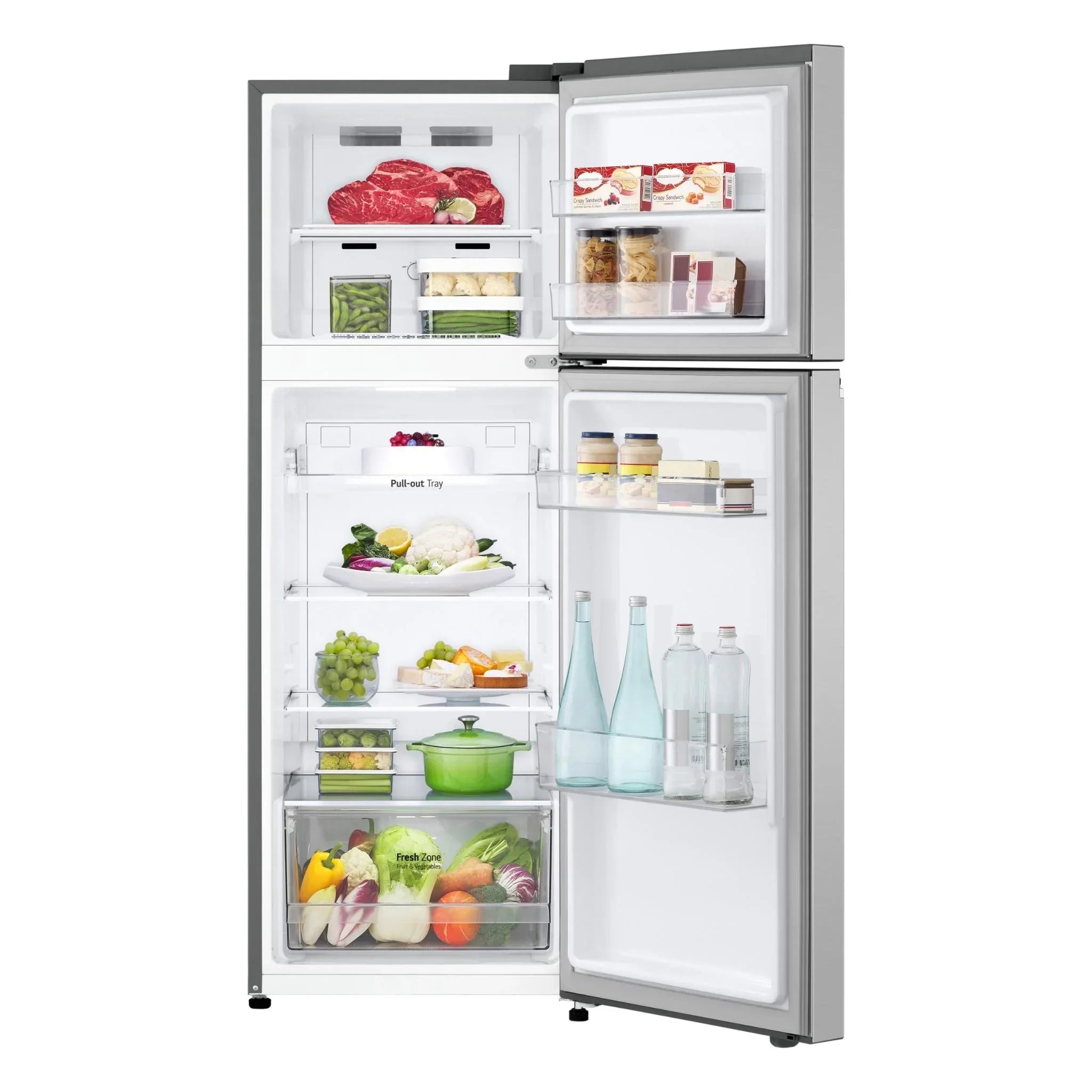 LG 243L Top Mount Fridge GT-1S - Stainless Steel Finish