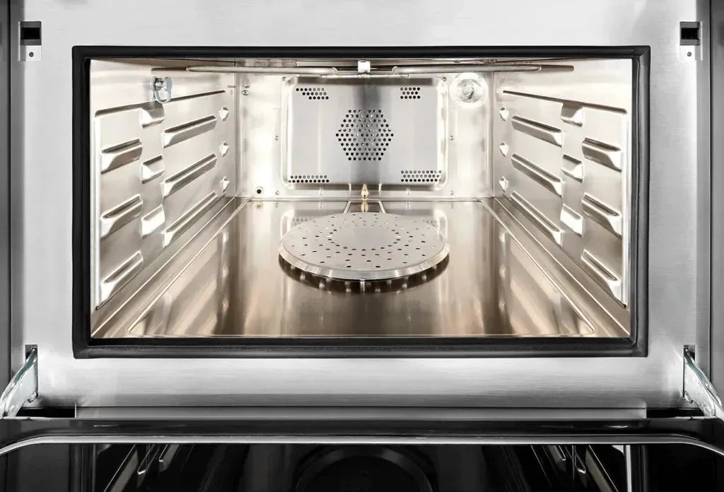Falcon premium European Glass Black 1100mm induction cooker oven interior, stainless steel lining