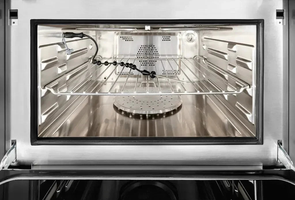 Interior of Falcon premium European Glass Black Upright 1100mm induction cooker oven