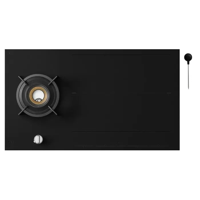 Falcon premium European glass black upright 1100mm induction cooker with sleek design