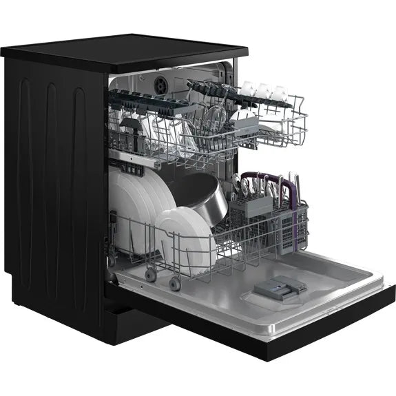 Beko 60cm Freestanding Dishwasher BDFB1430B - Black