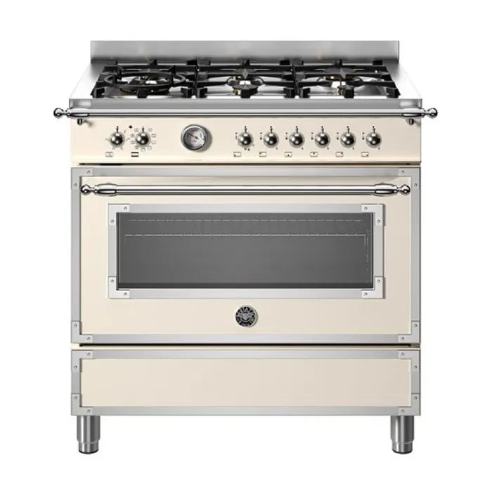 Bertazzoni Heritage 90cm Range Cooker - 6 Gas Burners Electric Oven HER96L1E