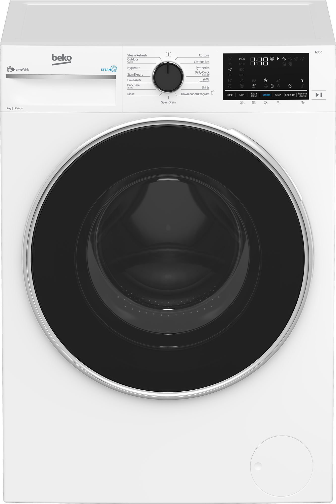 Beko 8kg Washer BFLB8020W with SteamCure & Bluetooth Connection