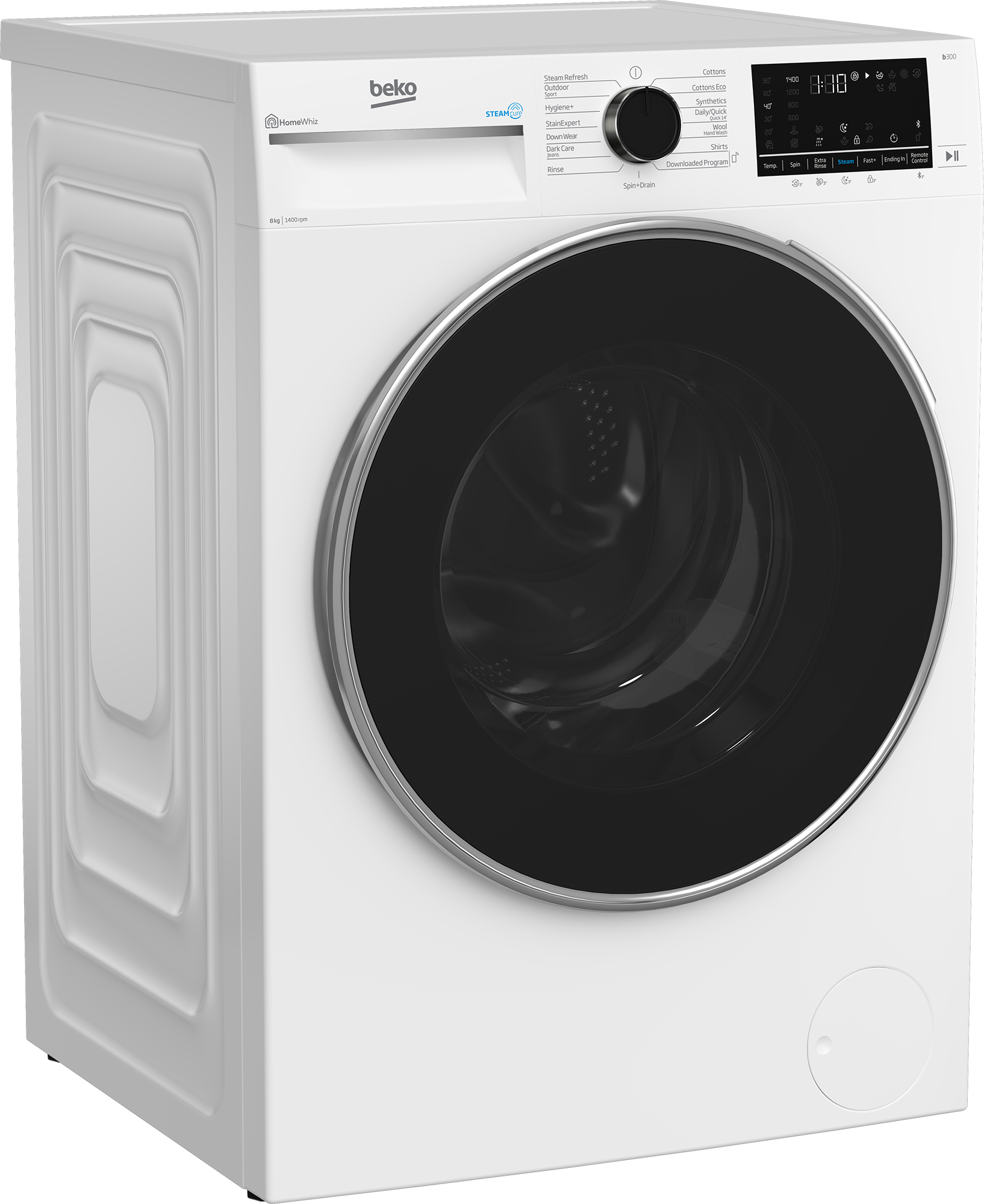 Beko 8kg Washer BFLB8020W with SteamCure & Bluetooth Connection