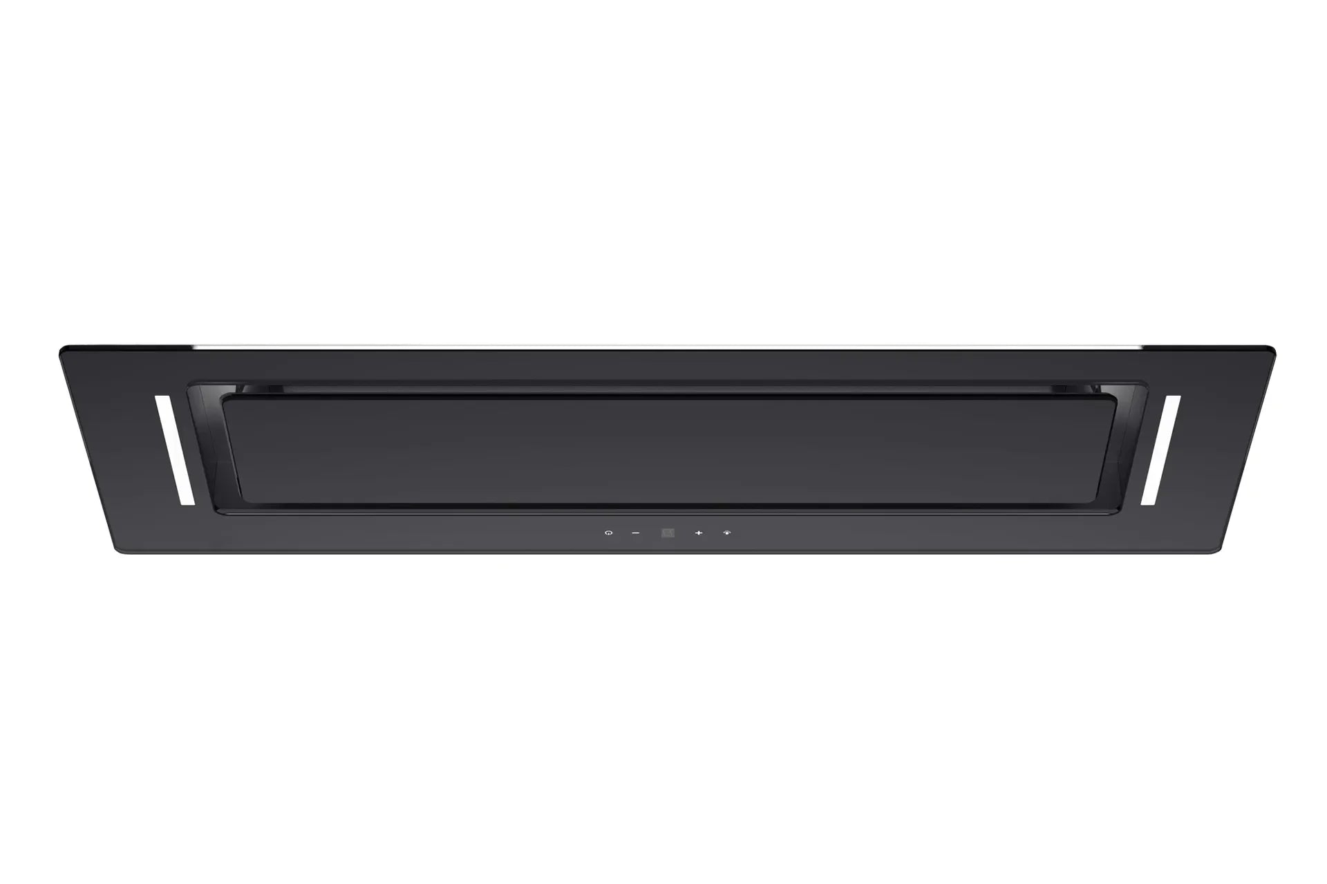Schweigen 90cm Undermount Rangehood Black Glass straight on view