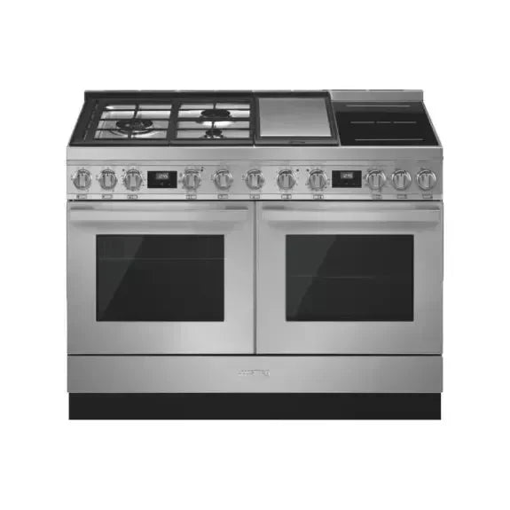 Falcon premium European Glass Black Upright 1100mm induction cooker with dual ovens