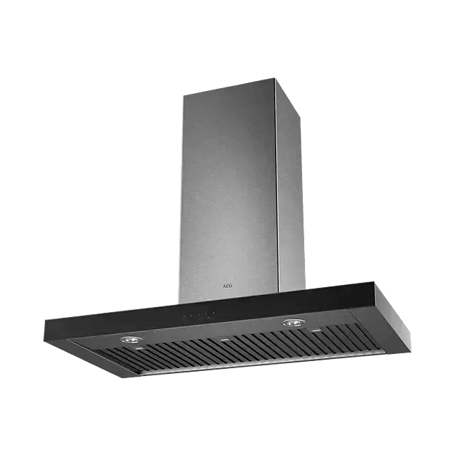 AEG 90cm Canopy Rangehood with Offboard Motor – Dark Stainless Steel - newtonshomeappliances