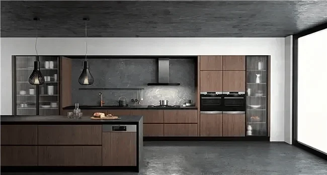 Falcon premium European Glass Black Upright 1100mm Induction Cooker in modern kitchen