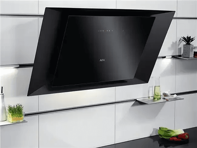 AEG 90cm Inclined Rangehood - Matte Black - newtonshomeappliances