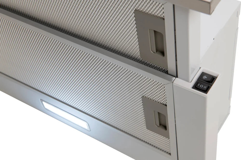 Close up of filters on the Euro 60cm Slide Out Rangehood EVR60FVSS2