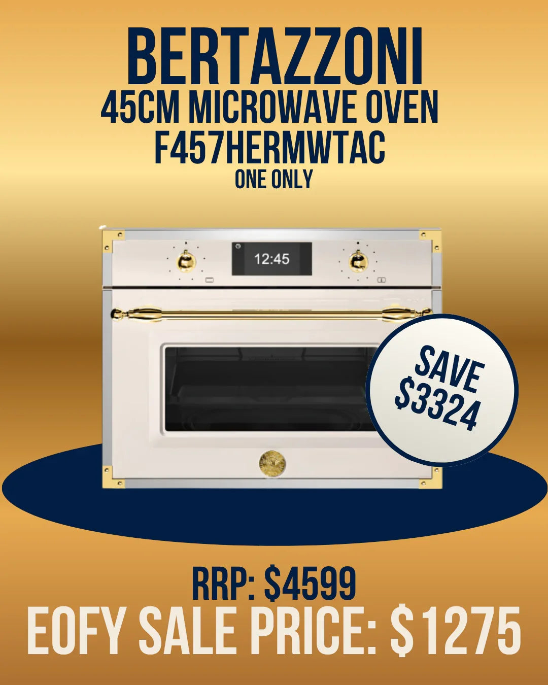 45cm Combi Microwave Oven F457HERMWTAC highlighting discounted price