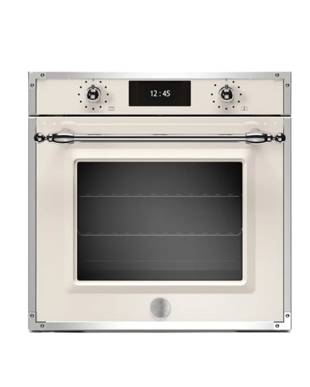 Bertazzoni 60cm Oven Heritage Series F6011HERVPTAX Built In Electric with Pyro TFT display, total steam in avorio / cream with stainless steel trims