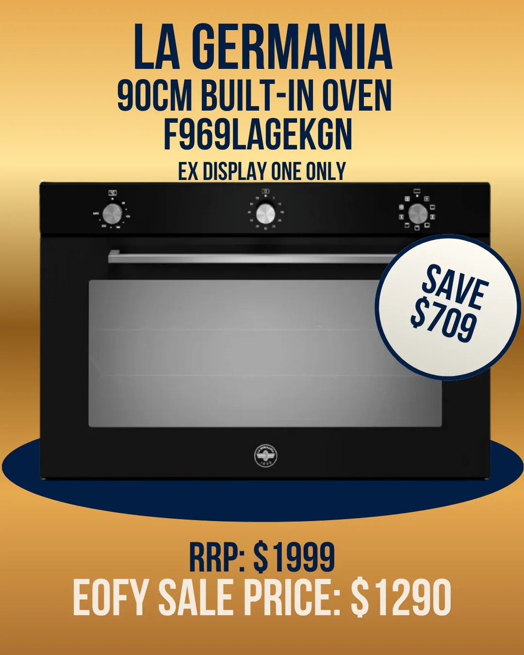 Falcon premium European glass black upright 1100mm induction cooker with sleek design