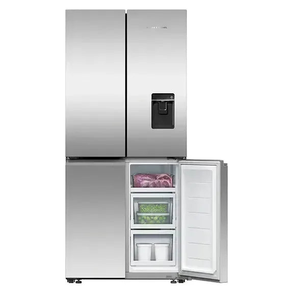 Fisher & Paykel 498 Litre Quad Door Refrigerator Freezer with Ice & Water - Stainless Steel