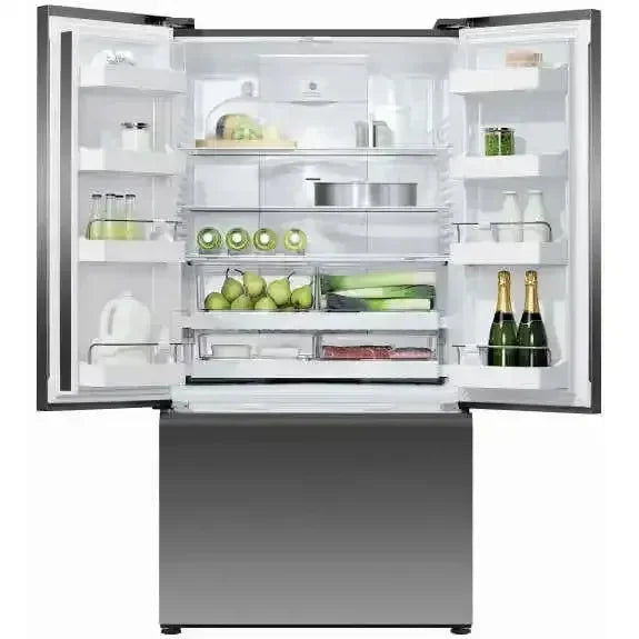 Fisher & Paykel 569L French Door Refrigerator - Black Stainless RF610ANUB5