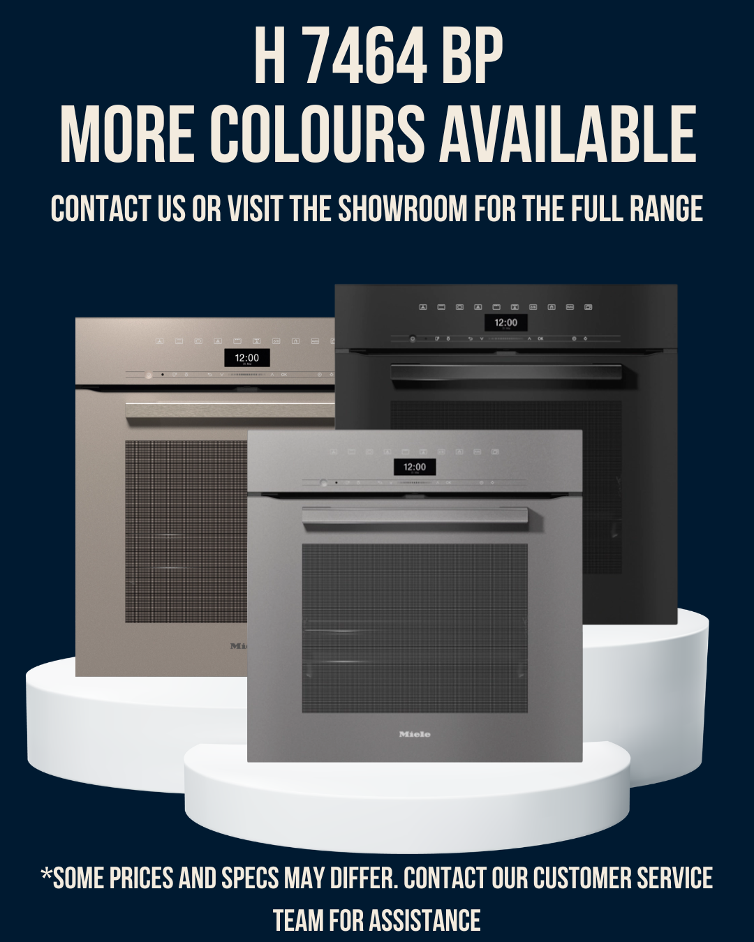 Miele 60cm Pyrolytic Oven - H 7464 BP PureLine Clean Steel