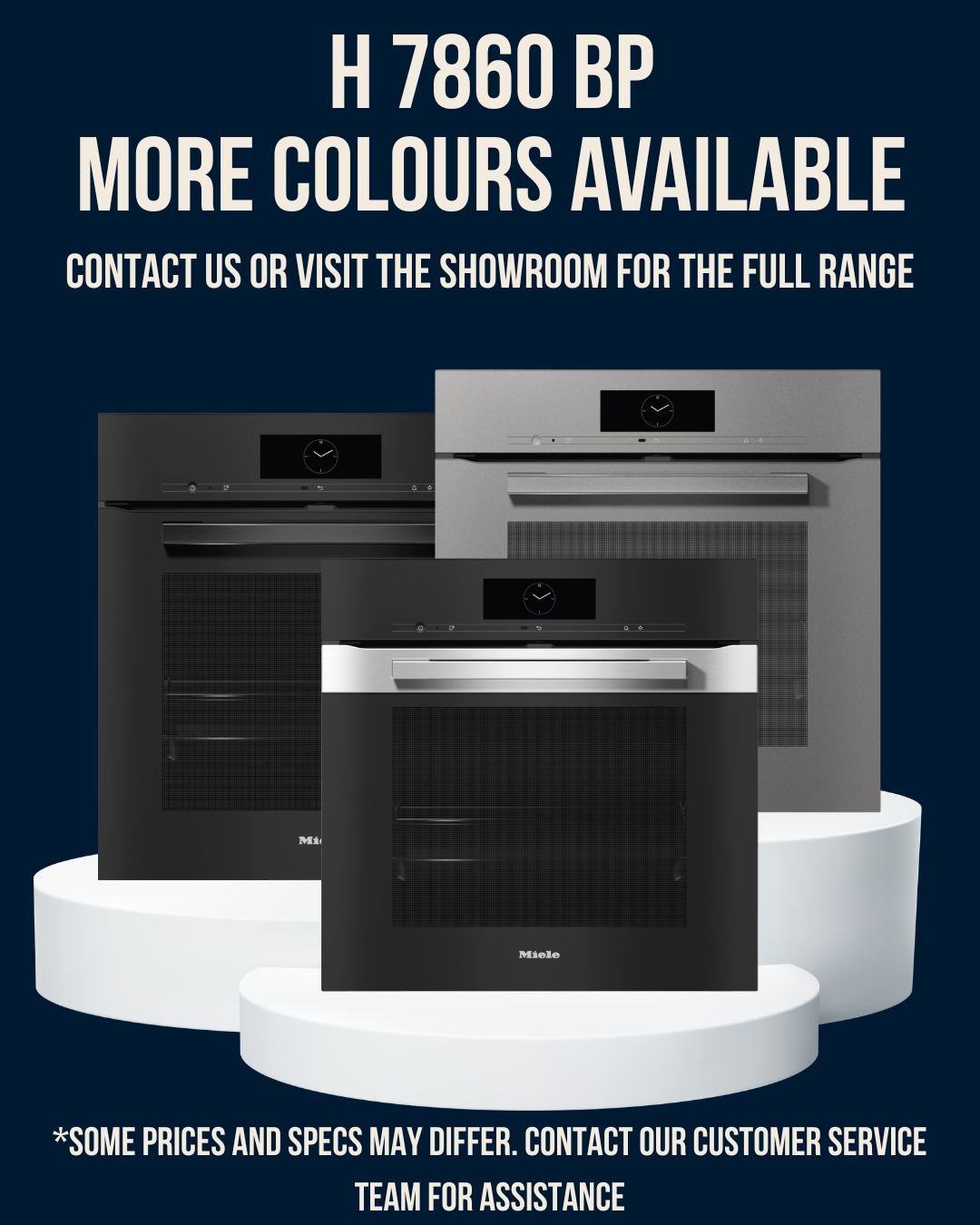 Miele 60cm Pyrolytic Oven - H 7660 BP VitroLine Obsidian Black