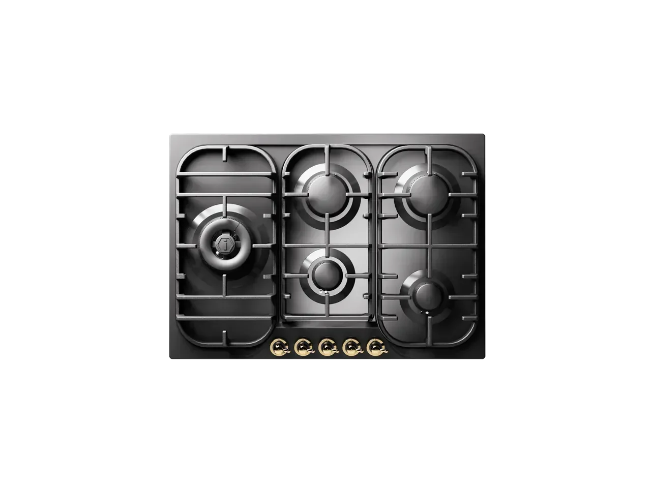ILVE Nostalgie 70 cm enamelled steel gas hob 5 burners - Dual