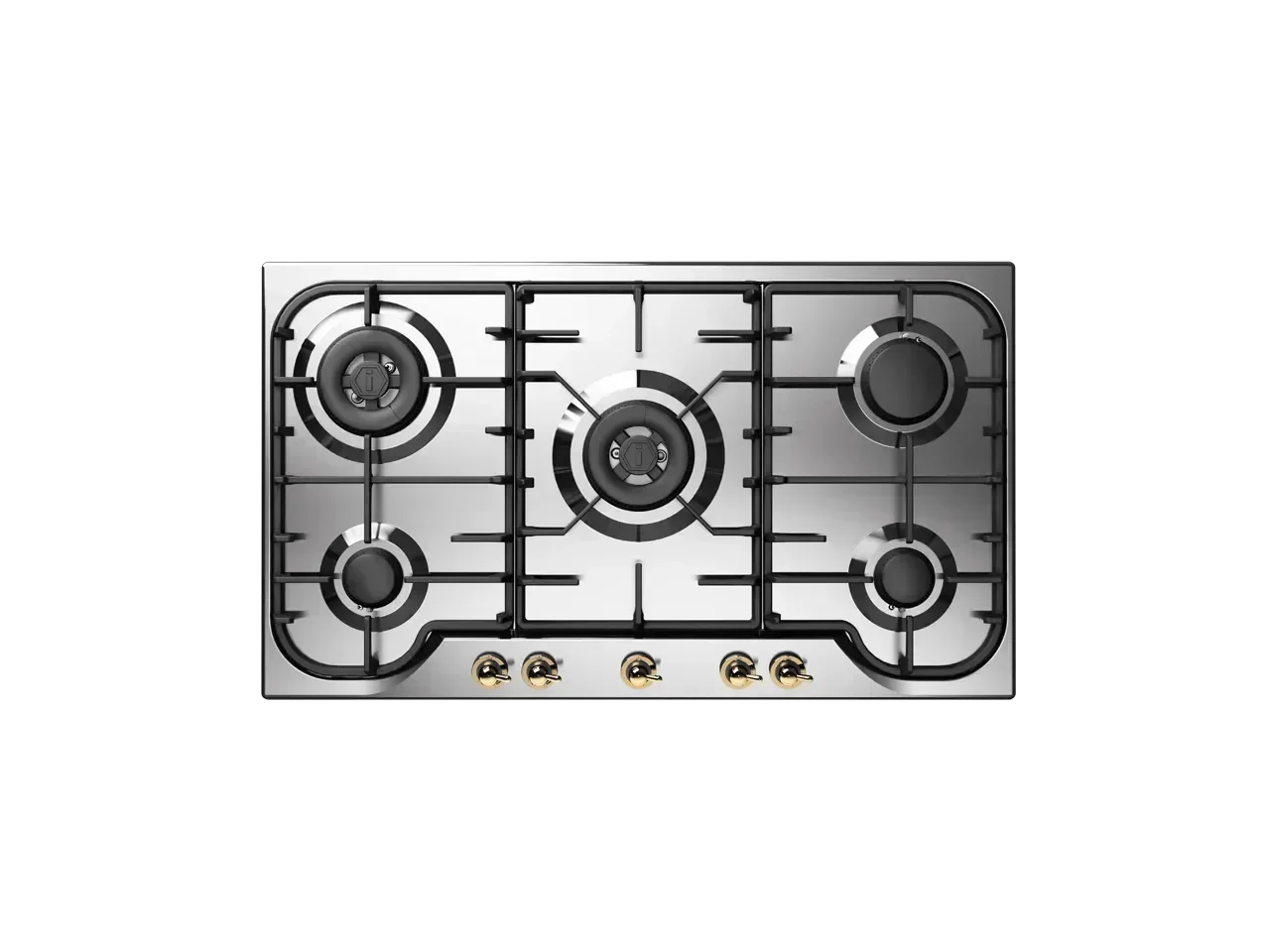 Falcon premium European Glass Black Upright 1100mm Induction Cooker with five burners