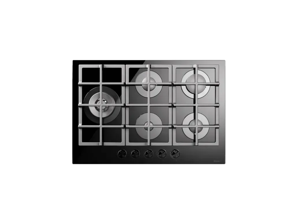 ILVE Professional Plus 75 cm tempered glass gas hob 5 burners