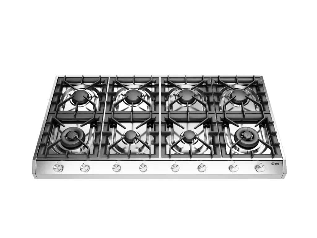 ILVE Professional Plus 120 cm freestanding gas hob 8 burners - Dual