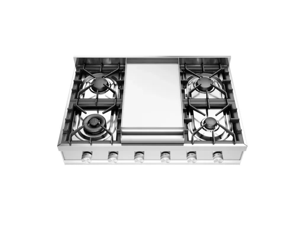 ILVE Professional Plus 90 cm freestanding gas hob 4 burners and fry top - Dual