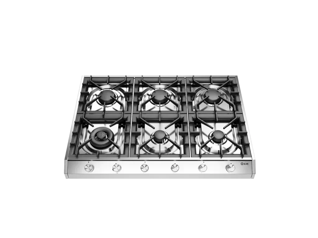 ILVE Professional Plus 90 cm freestanding gas hob 6 burners - Dual