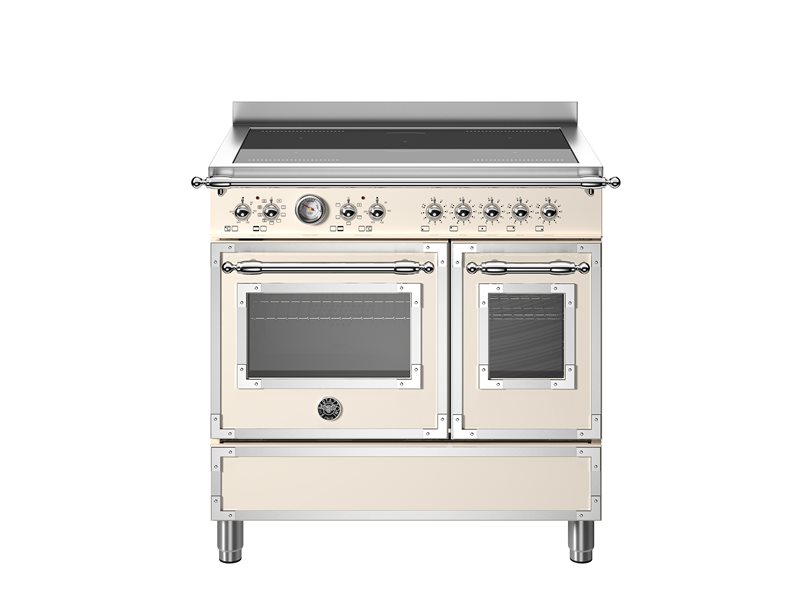 Bertazzoni Heritage 90cm Range Cooker - Induction Top Double Electric Oven in Avorio