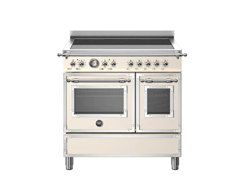 Bertazzoni Heritage 90cm Range Cooker - Induction Top Double Electric Oven in Avorio