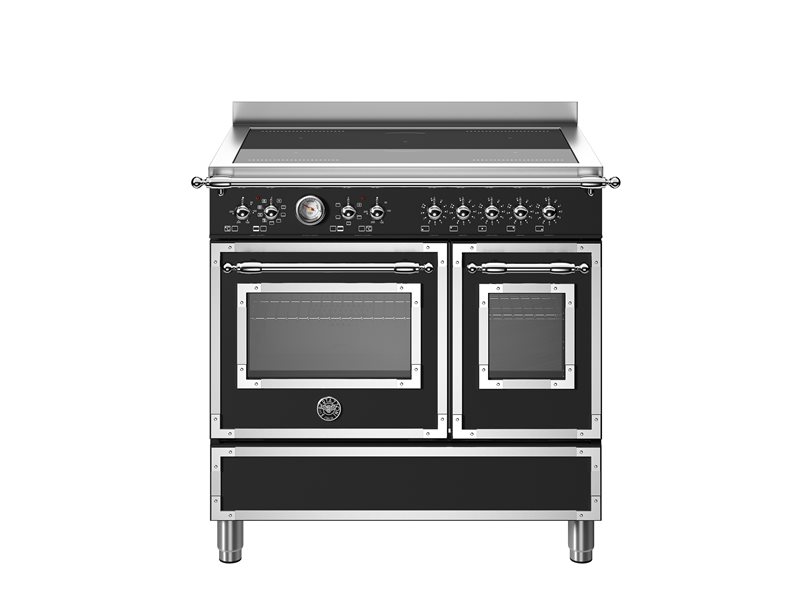 Bertazzoni Heritage 90cm Range Cooker - Induction Top Double Electric Oven in Nero