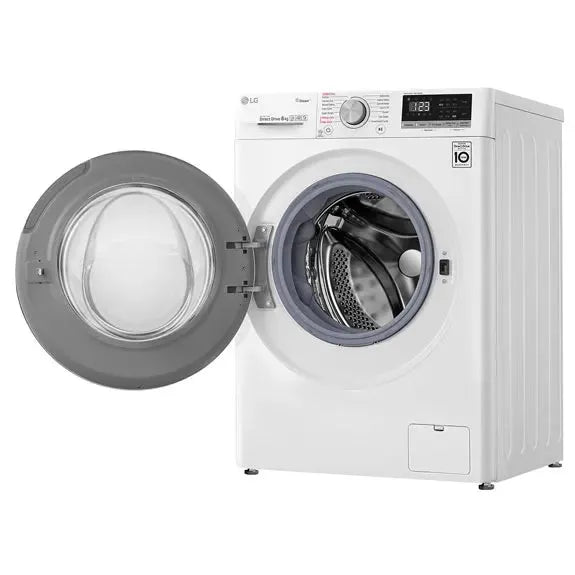 LG 8kg Front Load Washer - White - WV5-1408W