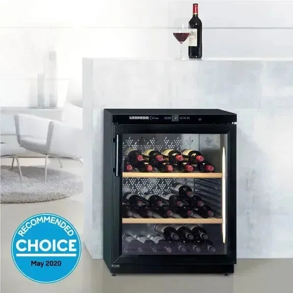 Liebherr 60 Bottle Single Zone Wine Storage Cabinet - Black