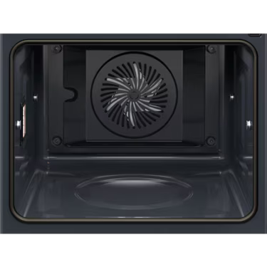 AEG 60cm Pyrolytic Oven Black NBT9P831AB internal cavity without racks and side rails.