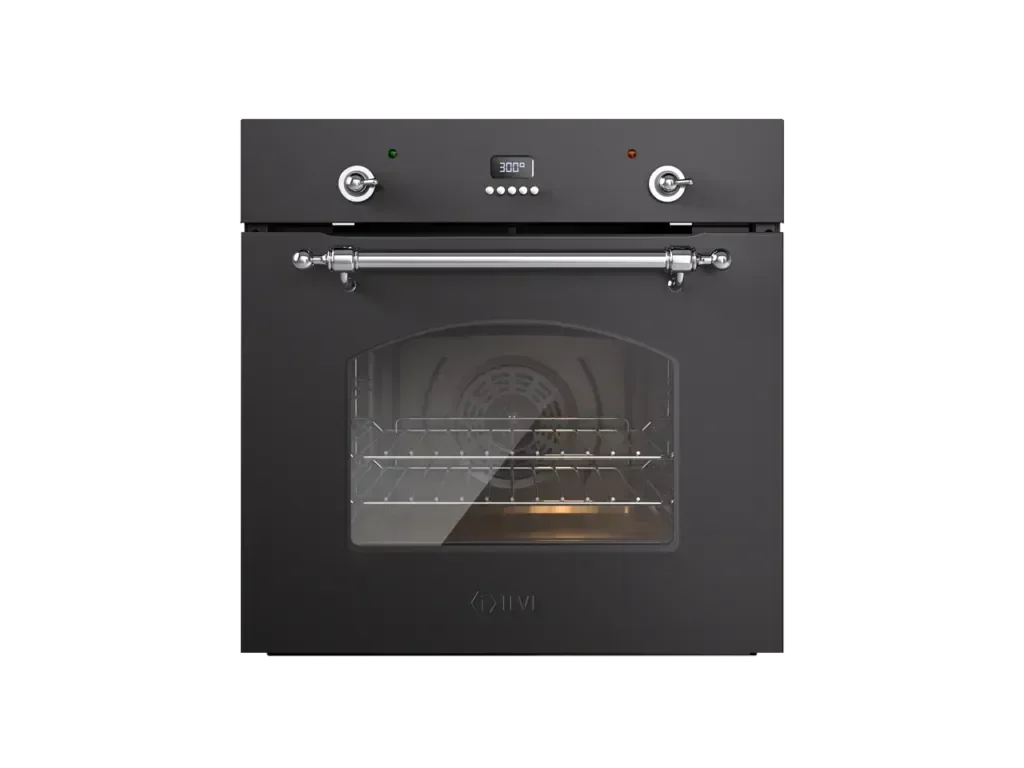 Falcon premium European black glass 1100mm induction cooker, modern front view
