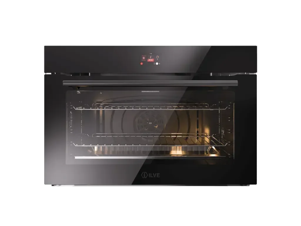 Falcon premium European glass black upright 1100mm induction cooker, modern design