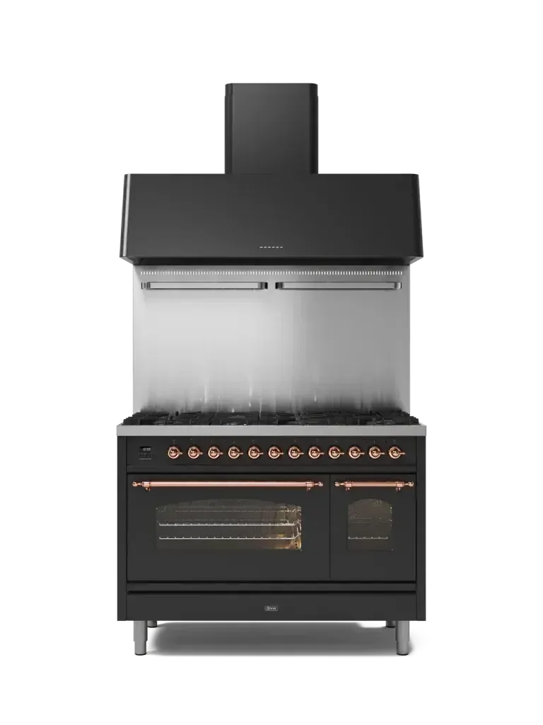 ILVE Nostalgie 120 cm enamelled steel double oven range cooker