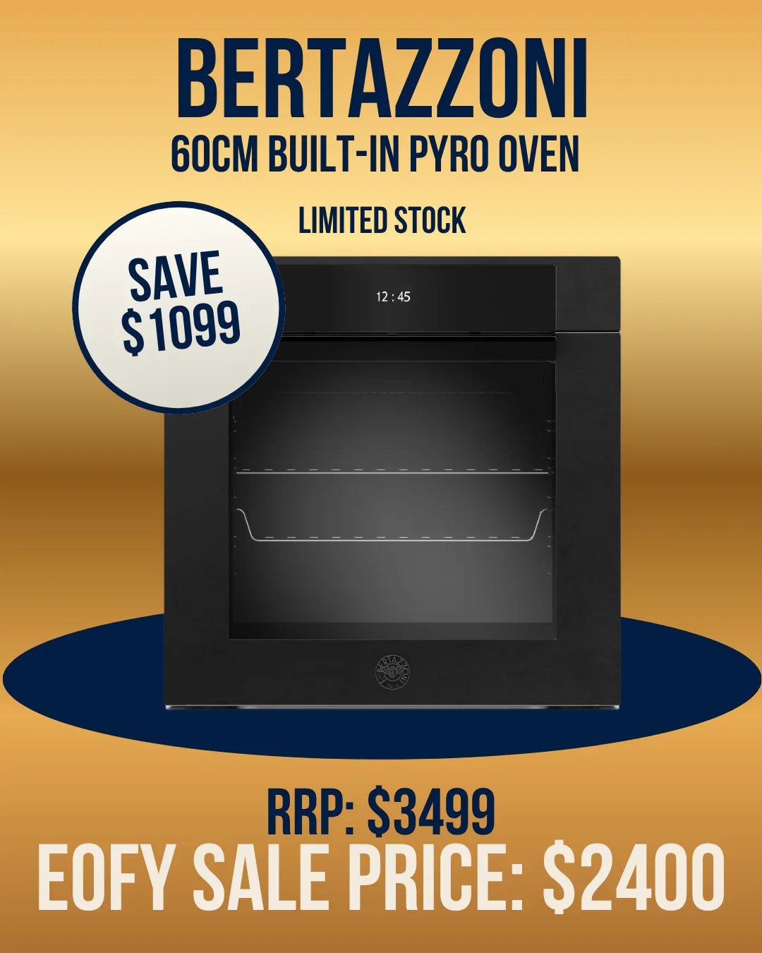 Bertazzoni 60cm Built-In Pyro Oven with Limited Stock Sale Offer