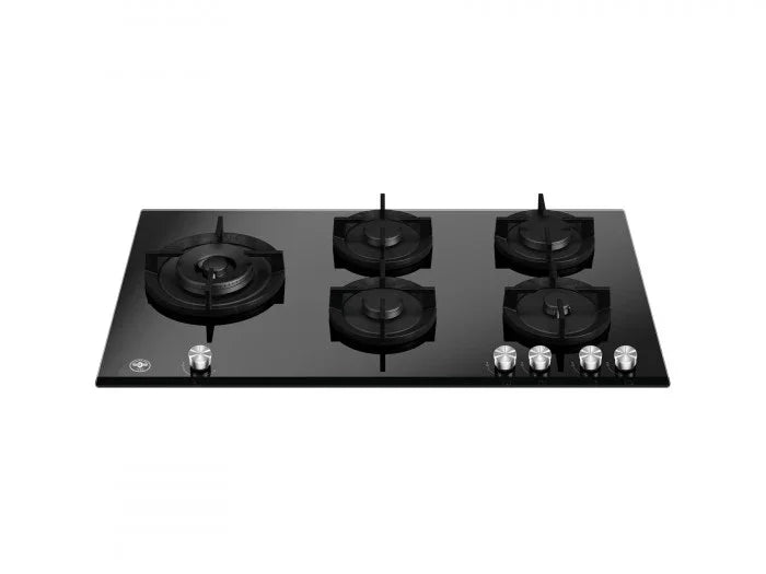 Falcon premium European glass black upright 1100mm induction cooker with five burners and chrome knobs