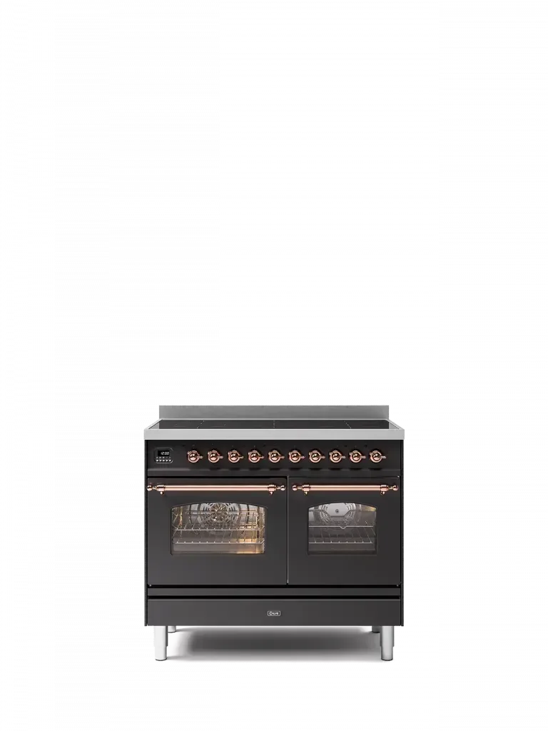 ILVE Nostalgie 100 cm enamelled steel double oven range cooker