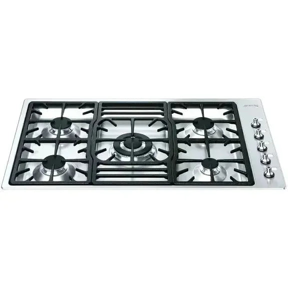 Smeg 90cm Classic Gas Cooktop - Stainless Steel - PGA95-4