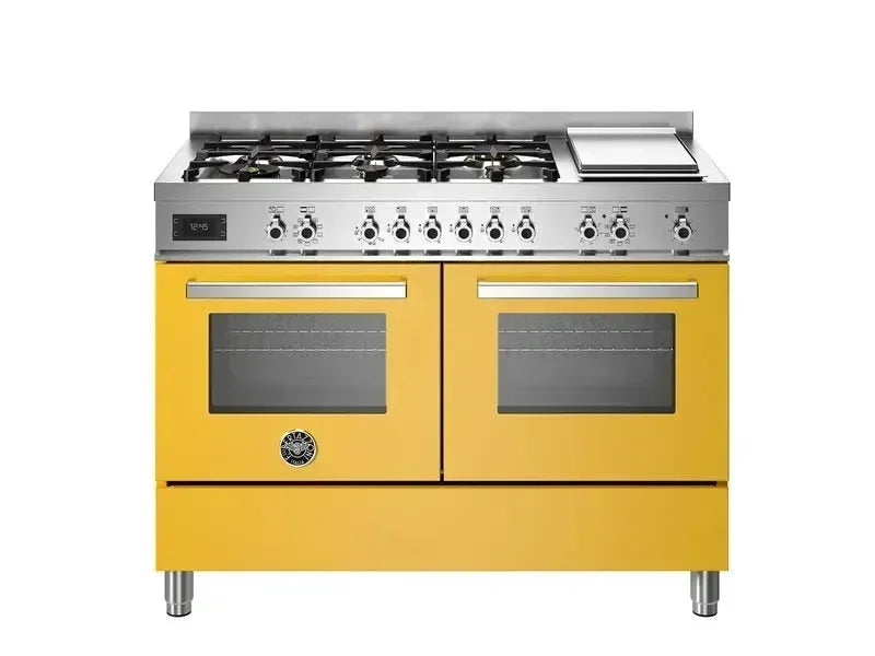 Falcon premium European glass black upright 1100mm induction cooker with yellow finish