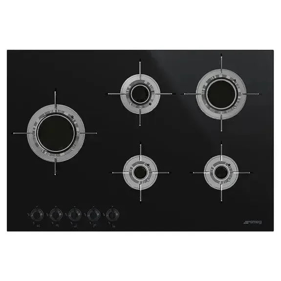 Smeg 75cm Dolce Stil Novo Ceramic Blade Flame Cooktop - Black