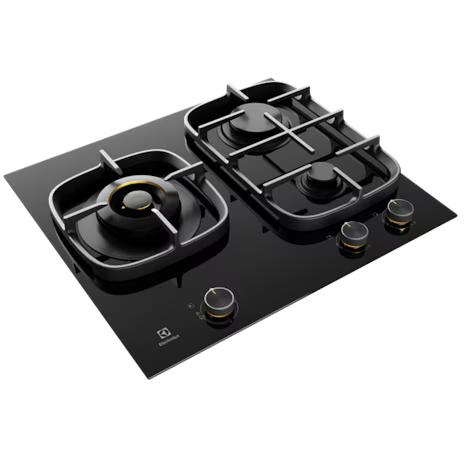 Falcon premium European glass black upright 1100mm induction cooker with sleek black finish and control knobs