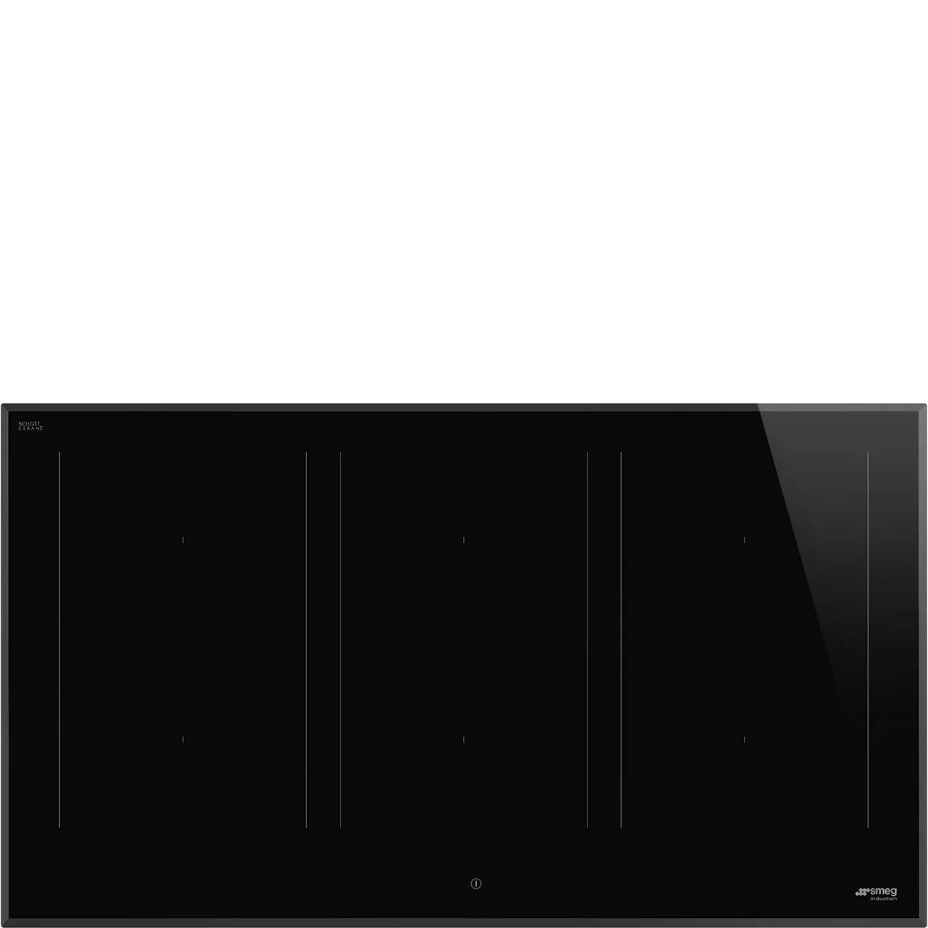 Falcon premium European glass black upright 1100mm induction cooker with sleek design