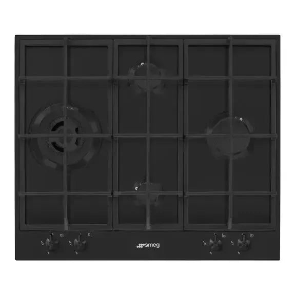Smeg 60cm Classic FFD 3 Burner+ Wok - Matte Black -PX364LMBAU