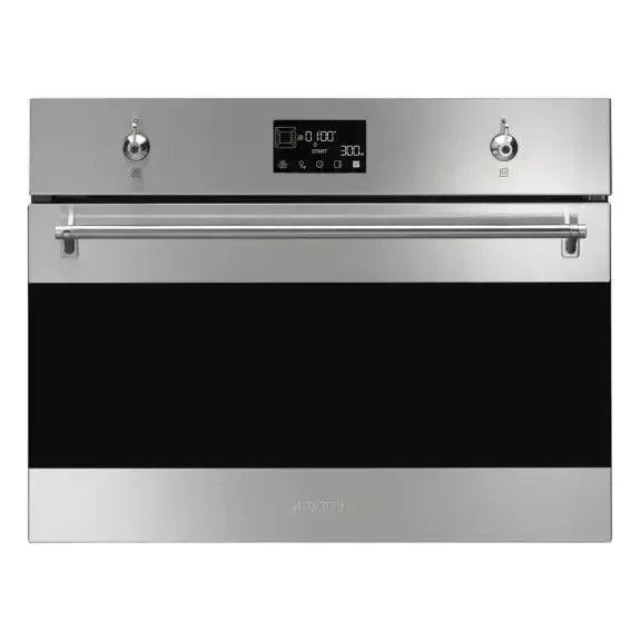 Falcon premium European Glass Black Upright 1100mm Induction Cooker, modern stainless steel design with digital controls